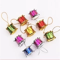 Colorful mini Christmas drum ornaments with metallic finish and gold hanging strings - 2.5CM Mini Christmas Drums (12Pcs) (PS-012)