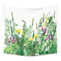 Detail of bohemian tapestry featuring watercolor floral prints and soft fabric texture - 73X95CM (Cross-border Brushed) / ZJ623-55/White Watercolor Dandelion