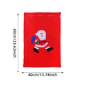 Large red felt Santa Claus gift bag with festive embroidery, size 60x40cm dimensions - Santa Gift Bag / 40x60cm