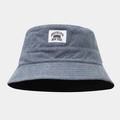 Cappello pescatore in velluto a coste blu-grigio con ricamo vintage Brooklyn Est.1631 - M (56-58cm) / Blu Nebbia