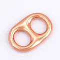 Rose gold soda tab charm connector with double holes for DIY jewelry making - Soda Can Tab / Rose Gold