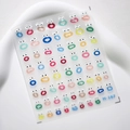 Stereoscopic 3D nail art stickers with colorful cartoon emoji facial expressions M-167 - Creative Expressions (M167)