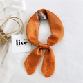 Orange square silk scarf with paisley and polka dot patterns for stylish accessory - Orange Paisley Spot Pattern