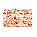 Stretchy Christmas headband with Santa and reindeer pattern on a white background - L6-White Santa Print