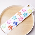 Lot de 10 barrettes cheveux en forme d'étoile aux couleurs bonbon pastel assorties - Émail lumineux (10 pièces/carte)
