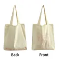 Bolso tote de lona blanco roto con lazo rosa e impresión de texto 'Bright Future' - Blanco Roto