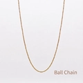 Golden stainless steel ball chain necklace in a minimalist bohemian style design - Chain Only (Without Pendant)-Ball Chain (SN21020613)