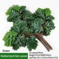 Artificial green banyan leaves 12pcs set with 67cm height and realistic glued texture - Green Glue-coated Camphor Leaf