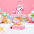 Carillon a manovella My Melody rosa con guscio trasparente e base a fragole - My Melody