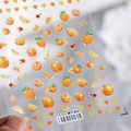 Orange Party fruit theme nail stickers featuring citrus slices and hearts style TS-631 - Orange Party (TS-631)