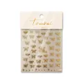 Japanese style gold butterfly nail art stickers model 2349 with metallic texture - 2349-New Gold Stamping