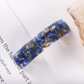 Close-up of rectangular acetate spring hair clip with blue and brown tortoiseshell pattern - 9# Spring Clip (Blue Brown White Tortoise)