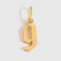 Gothic style letter g pendant in polished gold finish for DIY jewelry making - Letter G / Gold