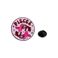 Pink enamel Pisces zodiac pin featuring two koi fish with a black butterfly clutch back - Pisces