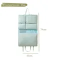 Hanging travel organizer in mint blue featuring six compartments and a top handle - 6-in-1 (6 Grids) / Blue