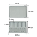Grey beaded bracelet design tray with measurement scales and detailed size markings - Flocked Plastic / Grey Double-Layer Bracelet Board