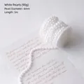 Rotolo di 5m di catena di perle bianche da 6mm per albero di Natale e decorazioni - Perla Bianca 6mm (5m)