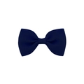 Solid navy blue grosgrain ribbon bow hair clip for babies and young children - Single Item / Navy Blue