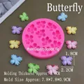 Pink silicone butterfly mold with 10 cavities for DIY cake decorating and resin craft - Butterfly Mold