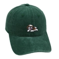 Dark green vintage baseball cap with small brown and white dog embroidery design - M (56-58cm) / Green
