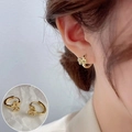 Elegant gold bow-shaped hoop earrings for women with a minimalist sweet design - Gold Sweet Bow Knot Decorative Hoop Earrings(ED1735)