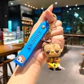 Blue Chucky horror movie character keychain with 3D chainsaw figure for bags and keys - B343-4 Chainsaw / Large