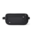 Marsupio da viaggio nero sottile con blocco RFID in nylon ripstop impermeabile - Nero