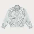 Giacca sportiva oversize argento metallizzato con superficie riflettente stile cosmico - S / Argento spaziale