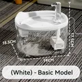 Fontanella intelligente bianca per animali domestici con vasca trasparente 19x15,5x17,5cm - Stile di base / Bianco