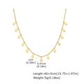 Dimensioni della collana dorata a goccia con lunghezza 40+5cm e ciondoli 1x0,47cm - Ciondolo a goccia