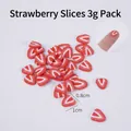 3g pack of miniature red strawberry polymer clay slices for DIY crafts and nail art - 1cm Strawberry Slice - Polymer Clay (3g Bag)