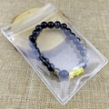 Deep purple bead bracelet with gold Pi Xiu charm and engraved six-word mantra beads - 8mm Six-Syllable Mantra Pixiu (Bagged)