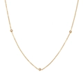 Collana in acciaio inossidabile dorato con tre pietre di zircone con castone - Collana / Oro