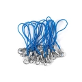 Blue nylon lanyard with silver metal tube and ring for DIY phone accessories - Royal Blue
