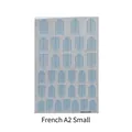 French Style A2 Small nail stickers with blue and white stripes for manicure guide - French A2 Small