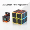 2x2 carbon fiber speed cube with smooth spring mechanism and colorful educational toy box - Carbon Fiber Sticker Style (B168-17D)