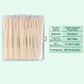Bamboo heart fruit forks 88mm length 80pcs per box for snacks and cocktails - Heart Shaped Boxed / 88mm/80pcs
