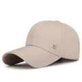 Herren Baseballkappe in Khaki mit Gitterstruktur und silbernem SR-Metallemblem - Khaki / Verstellbar (55-60cm)