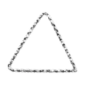 Silver geometric triangle charm with textured finish in 304 stainless steel - Pointed Triangle-S1518 / Steel