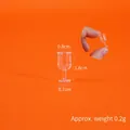 Miniature transparent wine glass model for dollhouse DIY with 1.8cm height dimensions - 10# Miniature Goblet