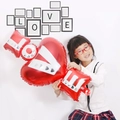 Red heart foil balloon with LOVE lettering and arrow for wedding party decoration - LOVE Heart String (96*50cm)