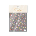 Détail d'autocollants nail art à pois colorés sous emballage transparent avec logo - Style de Points Colorés (to 475)