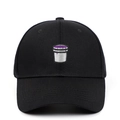 Gorra de béisbol negra clásica con bordado de estilo urbano y ajuste regulable - Ajustable / Negro
