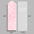 Pink floral single stem flower packaging bag with butterfly print and romantic poem - Floral Single Bag: Pink / 10 Sets/Pack