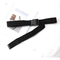 Tactical black canvas belt featuring a durable plastic quick-release buckle for outdoor use - One Size / Widened Black Tactical Style