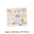 Industrial gear and screw silicone mold for fondant and chocolate DIY crafts 7.8x7cm - 2# Gear Parts Style / Gray