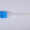 Single large silicone BBQ oil brush featuring a blue brush head and translucent handle - Blue