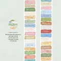 Vintage labels craft tape made of white kraft paper with die-cut retro artistic motifs - Corner Narrative