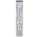 Silver laser fringe curtain 1m x 2m for Christmas and birthday party wall decoration - 15CM*1M / Laser Silver