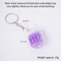 Porte-clés mini chope de bière avec dégradé violet en résine et anneau métal - Cocktail Violet - Style Porte-clés